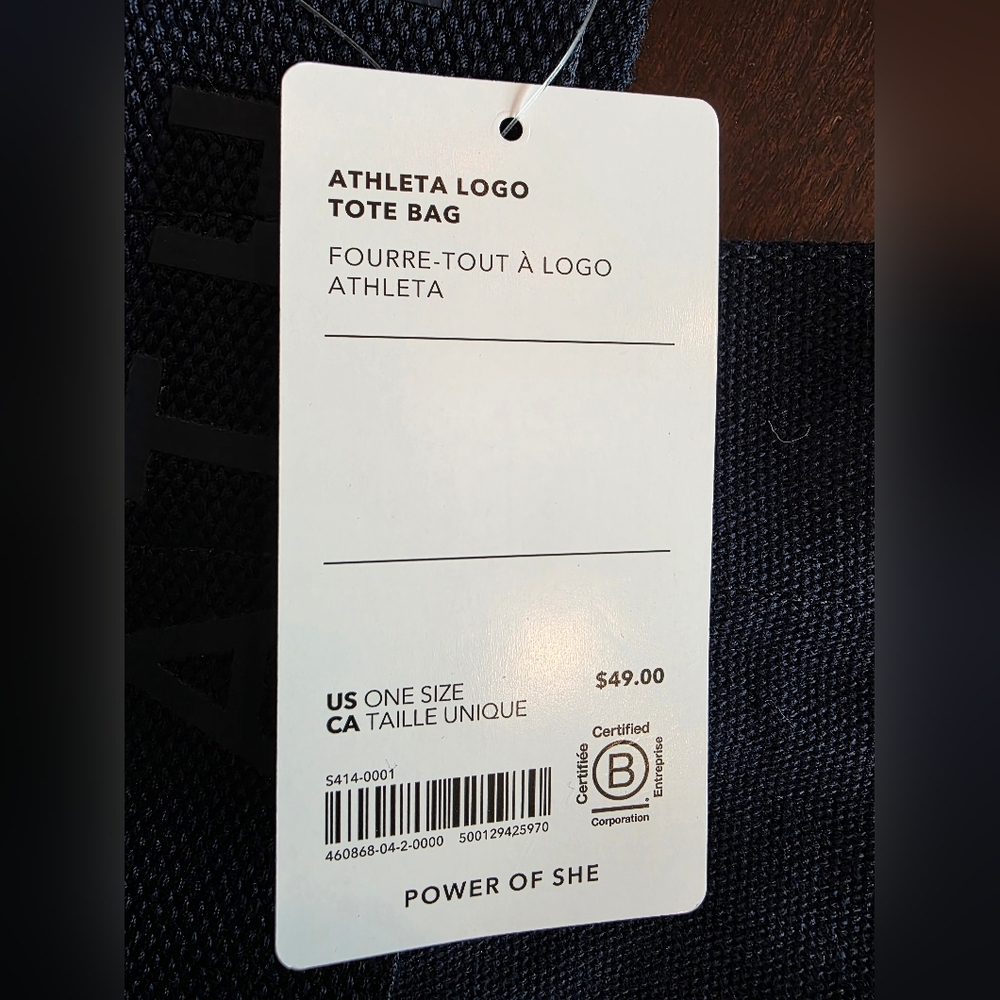 Athleta Logo Tote NWT - Picture 4 of 8